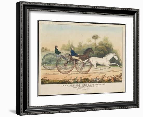 Lady Suffolk' and 'Lady Moscow', Hunting Park Course, Philadelphia, 13th June, 1850-Currier & Ives-Framed Giclee Print