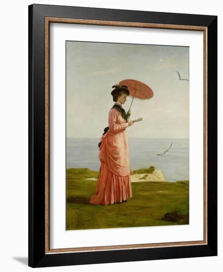 Lady Tennyson on Afton Downs, Freshwater Bay, Isle of Wight-Valentine Cameron Prinsep-Framed Giclee Print