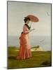 Lady Tennyson on Afton Downs, Freshwater Bay, Isle of Wight-Valentine Cameron Prinsep-Mounted Giclee Print