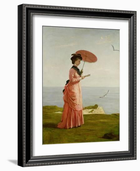 Lady Tennyson on Afton Downs, Freshwater Bay, Isle of Wight-Valentine Cameron Prinsep-Framed Giclee Print