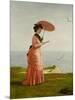 Lady Tennyson on Afton Downs, Freshwater Bay, Isle of Wight-Valentine Cameron Prinsep-Mounted Giclee Print