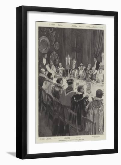 Lady Tweedmouth's Costume Dinner Party at Brook House-Amedee Forestier-Framed Giclee Print