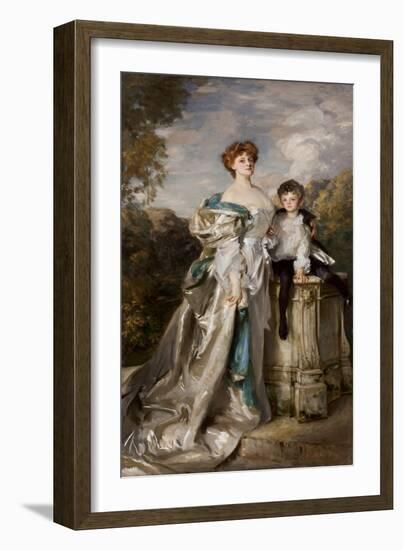 Lady Warwick and Her Son, 1905 (Oil on Canvas)-John Singer Sargent-Framed Giclee Print