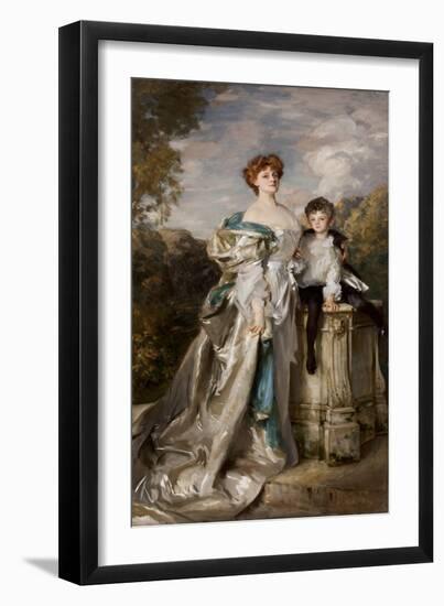 Lady Warwick and Her Son, 1905 (Oil on Canvas)-John Singer Sargent-Framed Giclee Print