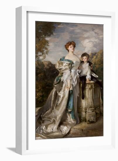 Lady Warwick and Her Son, 1905 (Oil on Canvas)-John Singer Sargent-Framed Giclee Print