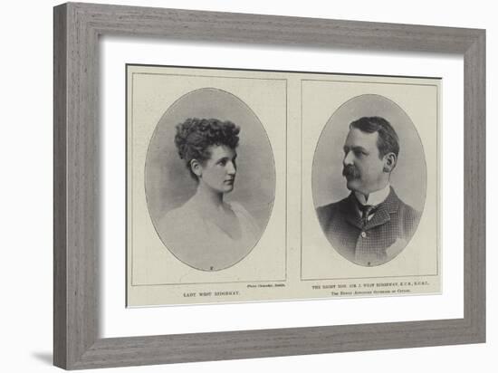 Lady West Ridgeway and the Right Honourable Sir Joseph West Ridgeway-null-Framed Giclee Print