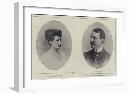 Lady West Ridgeway and the Right Honourable Sir Joseph West Ridgeway-null-Framed Giclee Print