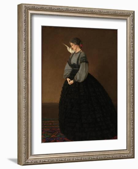 Lady with a Dove: Madame Loeser-John Brett-Framed Giclee Print