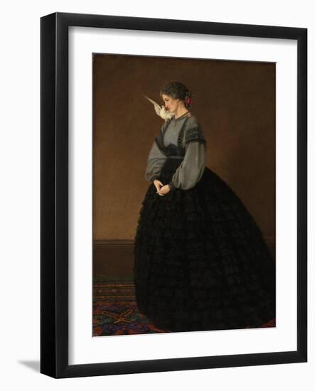 Lady with a Dove: Madame Loeser-John Brett-Framed Giclee Print