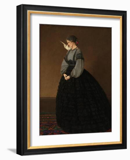 Lady with a Dove: Madame Loeser-John Brett-Framed Giclee Print