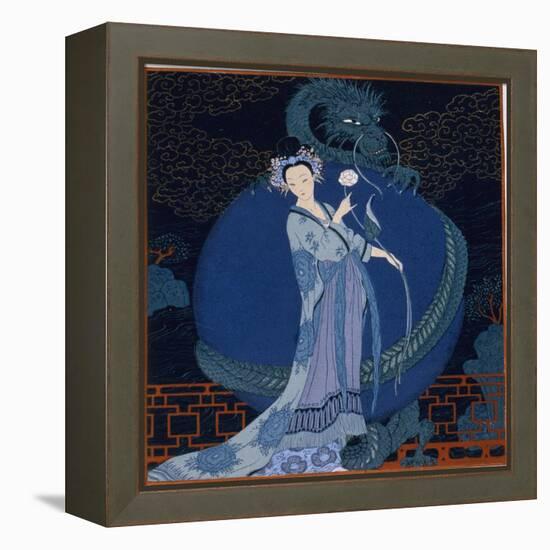 Lady With a Dragon-Georges Barbier-Framed Premier Image Canvas