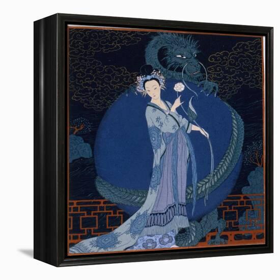 Lady With a Dragon-Georges Barbier-Framed Premier Image Canvas