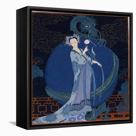 Lady With a Dragon-Georges Barbier-Framed Premier Image Canvas