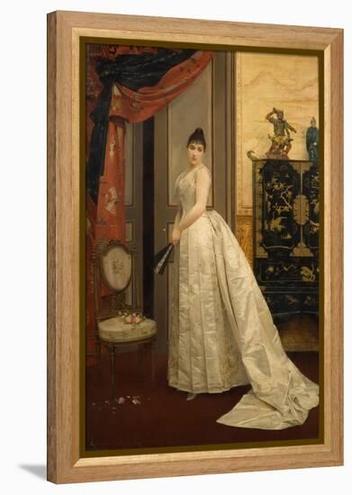 Lady with a Fan, 1888-Georges Croegaert-Framed Premier Image Canvas