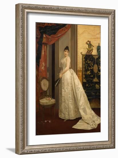 Lady with a Fan, 1888-Georges Croegaert-Framed Giclee Print