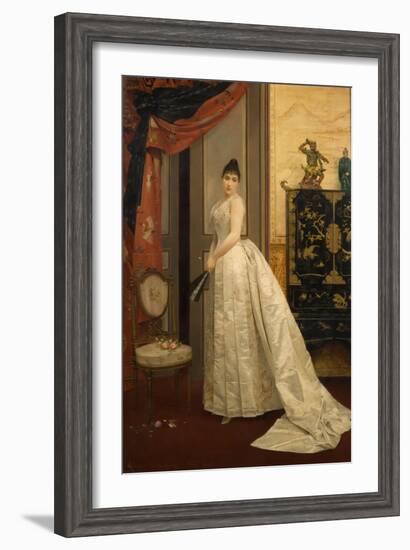 Lady with a Fan, 1888-Georges Croegaert-Framed Giclee Print