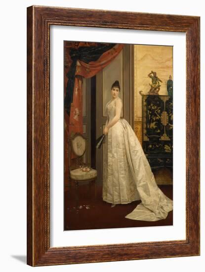 Lady with a Fan, 1888-Georges Croegaert-Framed Giclee Print