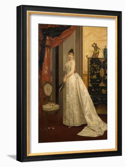 Lady with a Fan, 1888-Georges Croegaert-Framed Giclee Print