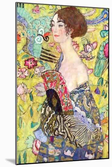 Lady with a Fan, 1917-18-Gustav Klimt-Mounted Giclee Print