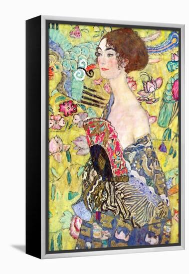 Lady with a Fan, 1917-18-Gustav Klimt-Framed Premier Image Canvas