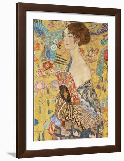 Lady with a Fan-Gustav Klimt-Framed Art Print