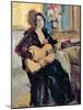 Lady with a Guitar, 1911-Konstantin A. Korovin-Mounted Giclee Print