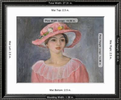 Download Lady With A Pink Hat Giclee Print Henri Lebasque Art Com