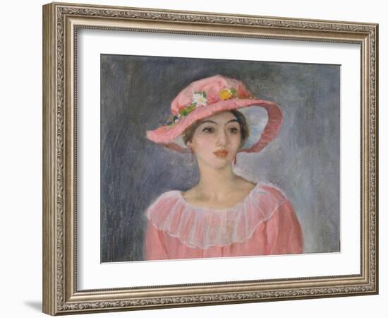 Lady with a Pink Hat-Henri Lebasque-Framed Giclee Print