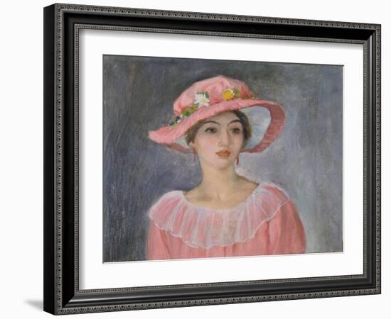 Lady with a Pink Hat-Henri Lebasque-Framed Giclee Print