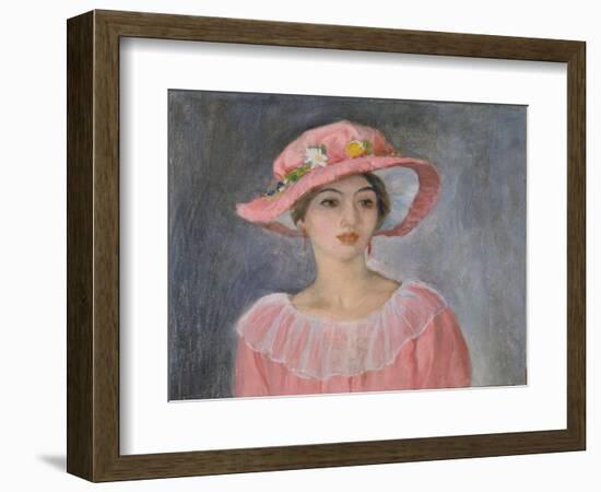 Lady with a Pink Hat-Henri Lebasque-Framed Giclee Print