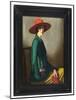 Lady with a Red Hat, 1918 (Oil on Canvas) (See also 219806)-William Strang-Mounted Giclee Print
