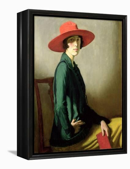 Lady with a Red Hat-William Strang-Framed Premier Image Canvas