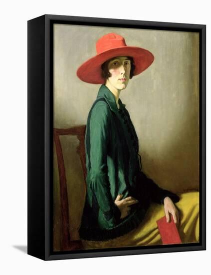 Lady with a Red Hat-William Strang-Framed Premier Image Canvas