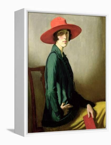 Lady with a Red Hat-William Strang-Framed Premier Image Canvas