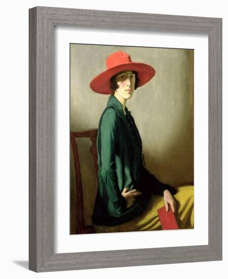 Lady with a Red Hat-William Strang-Framed Giclee Print