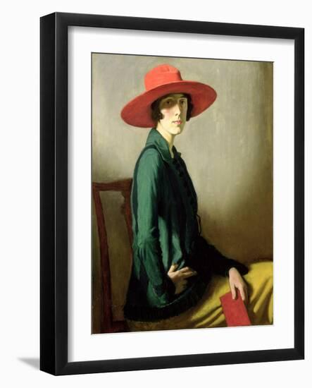 Lady with a Red Hat-William Strang-Framed Giclee Print