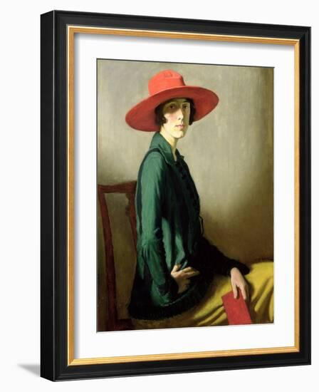 Lady with a Red Hat-William Strang-Framed Giclee Print