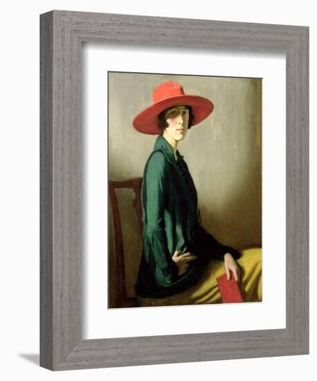 Lady with a Red Hat-William Strang-Framed Giclee Print