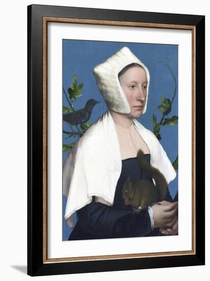 Lady with a Squirrel and a Starling-Hans Holbein the Younger-Framed Giclee Print