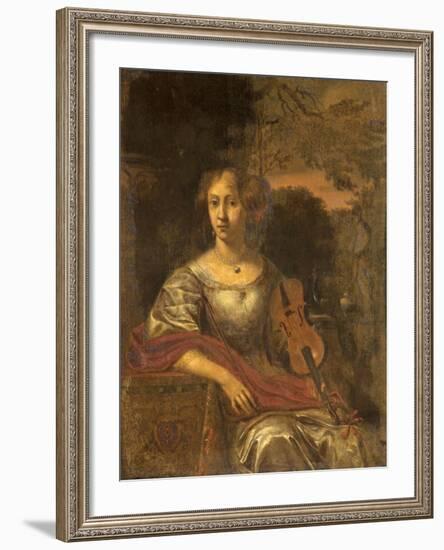 Lady with a Violin, C.1675-null-Framed Giclee Print