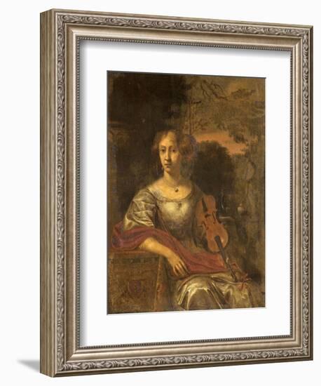 Lady with a Violin, C.1675-null-Framed Giclee Print