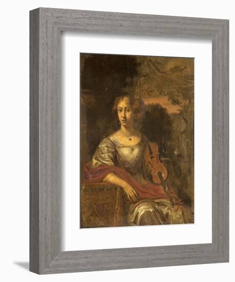 Lady with a Violin, C.1675-null-Framed Giclee Print