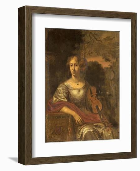 Lady with a Violin, C.1675-null-Framed Giclee Print