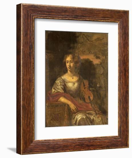 Lady with a Violin, C.1675-null-Framed Giclee Print