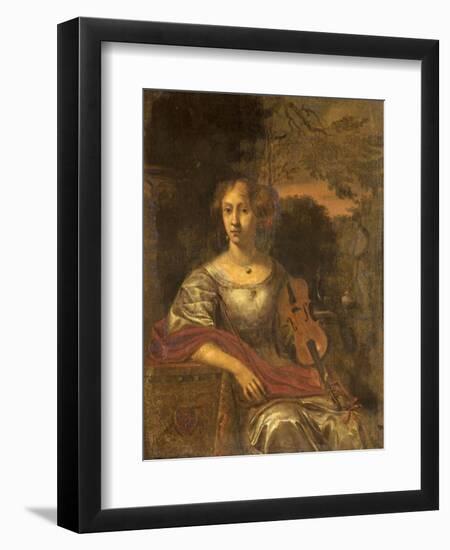 Lady with a Violin, C.1675-null-Framed Giclee Print