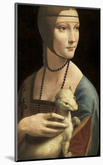 Lady with an Ermine-Leonardo da Vinci-Mounted Giclee Print
