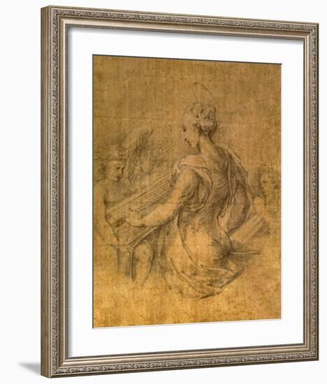 Lady with Angels-Parmigianino-Framed Art Print