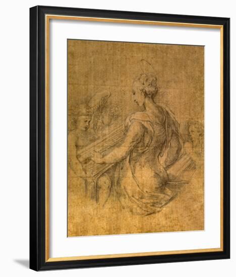 Lady with Angels-Parmigianino-Framed Art Print