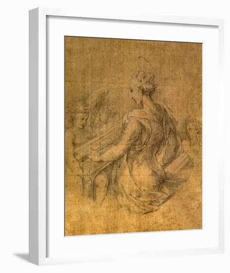 Lady with Angels-Parmigianino-Framed Art Print