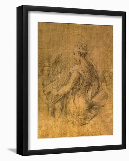 Lady with Angels-Parmigianino-Framed Art Print